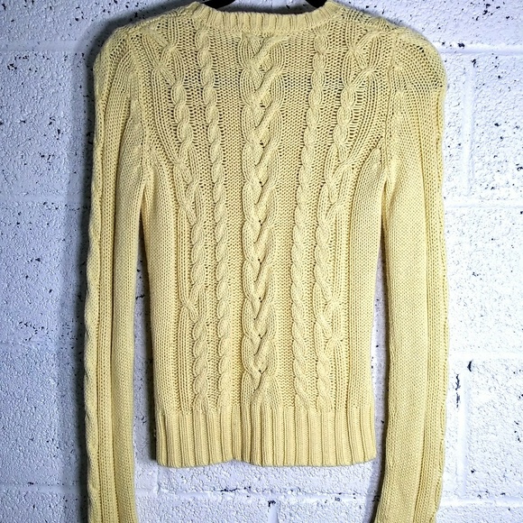 American Eagle Small Yellow Crew Neck Sweater - Picture 4 of 8